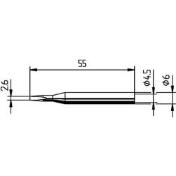 Ersa 0162KD Loddespids Mejselform, lige Spidsstørrelse 2.60 mm Indhold 1 stk