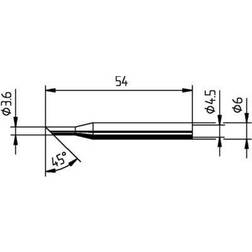 Ersa Serie 162 Loddespids vinklet Spidsstørrelse 3.60 mm Indhold 1 stk