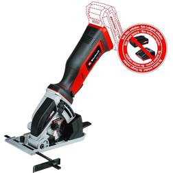 Einhell Akku mini håndholdt rundsav TE-CS 18/89 Li Solo Power X-Change (li-ion 18 V værktøjsfri justering af skæredybden højkvalitets bundplade