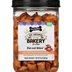 Three Dog Bakery Dog Bakery Pet-zel Bites with Real Peanut Butter Treats