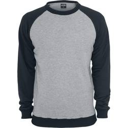 Urban Classics 2-Tone Raglan Crewneck - Grey/Black