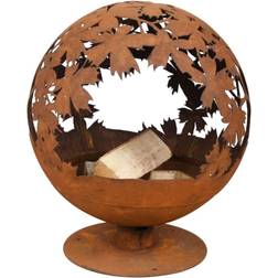 Esschert Design Rust Fire Ball Laser Cut Leaves FF293