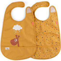 Done By Deer Bib with Velcro 2-pack Raffi