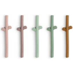 Done By Deer Peekaboo Silicone Straw 5-pack