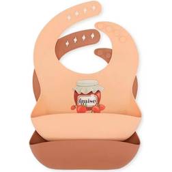 Konges Sløjd Silicone Bib 2-pack Fraise