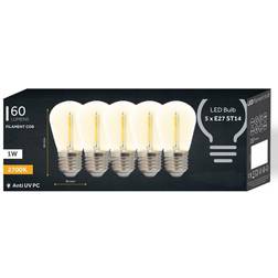 LED PÃ¦rer PlastskÃ¦rm 5 stk. pakke E27 Filament 1W (1322)