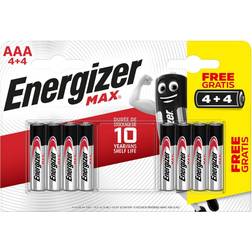 Energizer E301533900 Max AAA Alkaline Batteries-Pack of 8