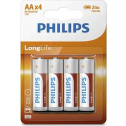 Philips 4 Pack AA Size Batteries