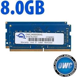 OWC OWC2400DDR4S08P, 8 GB, 2 x 4 GB, DDR4, 2400 Mhz, 260-pin SO-DIMM, Blå