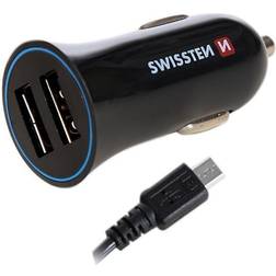 Swissten car charger 2x USB-A 2.4 A (20110900)