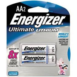 Energizer Lithium Batteries, AA, 2/Pack