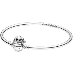 Pandora Moments Disney Stitch Biting Clasp Bangle - Silver/Multicolour