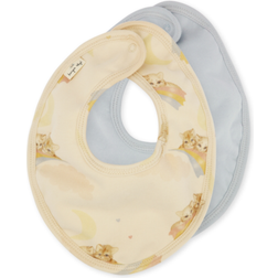 Konges Sløjd Dregellapp Bib 2-pack Rainbow Kitty Pearl Blue