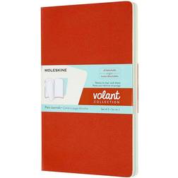 Moleskine Volant Journals Large Plain Coral