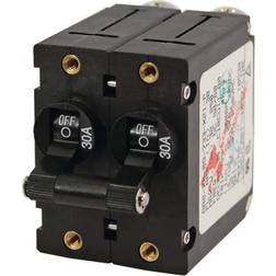 Blue Sea 7241-BSS Breaker, A, 2 Pole Blk-Toggle AC/DC 50A