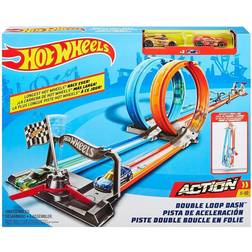 Hot Wheels circuit acrobatique Action Piste double boucle en folie