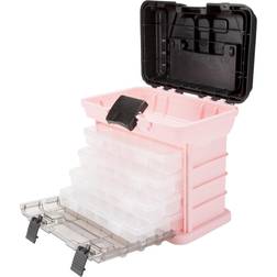 Stalwart Tool Boxes Pink Four-Organizer Rack Tool Box