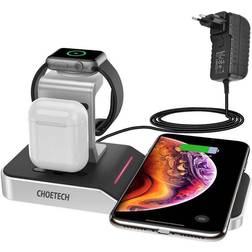 Choetech 4-in-1 Trådløs Oplader Sort