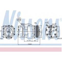 Volkswagen Kompressor, klimaanlæg, NISSENS, b.la. til VW, 12 V