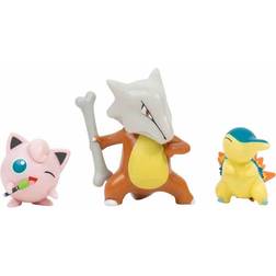 Jazwares Pokémon Battle Figure sæt Cyndaquil, Jigglypuff & Marowak