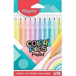 Maped 10 färgmarkeringar Pastellfärger Mapade Color'Peps