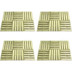 vidaXL Piastrelle per Decking 24 pz 50x50 cm in Legno Verde