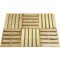 vidaXL Dalles de terrasse 6 pcs 50x50 cm Bois Vert 44946