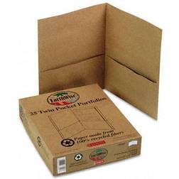 Oxford Recycled Paper Two Pocket Report Covers, Natural, 25/Box