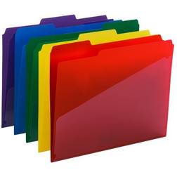 Smead 10540 Slash Pocket Poly File Folders, Top