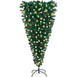 vidaXL Pre-lit Green/Gold Weihnachtsbaum 240cm