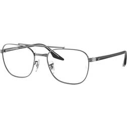 Ray-Ban Rb6485 Schwarz Auf Transparent Fassung Klar Glas Polarisiert 53-19