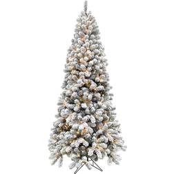 Fraser Hill Farm Flocked Akaskan 900 LED Christmas Tree 108"