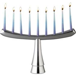 Nambe Menorah Holiday Advent Candle Holder 10"