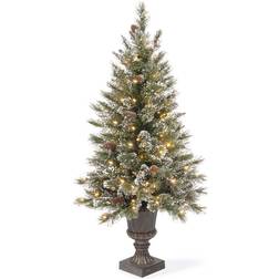 National Tree Company 4' Pre-Lit Glittery Bristle Pine Christmas Christmas Tree