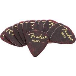 Fender 351 Shape Premium Picks, 12 Pack, Tortoise Shell, Heavy