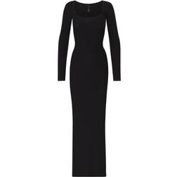 SKIMS Soft Lounge Long Sleeve Dress - Onyx