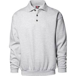 ID Classic Polo Sweatshirt - Grey Mottled