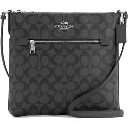 Coach Rowan File Bag In Signature Canvas - Silver/Graphite/Black