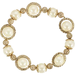 1928 Jewelry Stretch Bracelet - Gold/Pearl