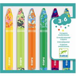 Djeco Crayons Multicolored 6-pack