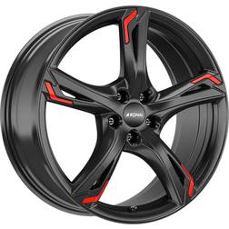 Ronal R62 Red JET BLACK 8.0x19 5/112.00 ET50 B76.0