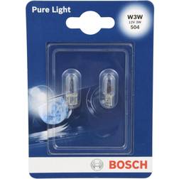 Bosch Ampoule secondaire W3W Pure Light 12V/3W, 2 pièce