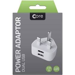 Core Dual Power Adapter White