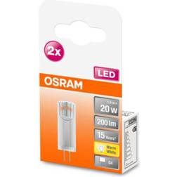 Osram LED-Stiftsockel G4 1,8W 2.700K klar 2er-Pack