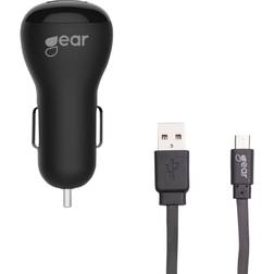 Gear Lader 12/24V 1xUSB 1A MicroUSB Kabel 1.0m Sort