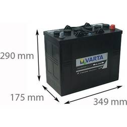 Varta Batería J1 Promotive Black 125Ah 12v: Largo 349 x Ancho 175 x Alto 290mm