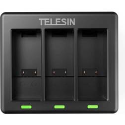Telesin Battery Charger For Gopro Hero 9 Black, With Type C Charging Cable Triple