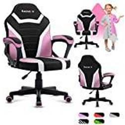 Huzaro Chaise Gaming Ranger 1.0 rose pour enfants Ergonomique, réglable en hauteur, accoudoirs moelleux Rose