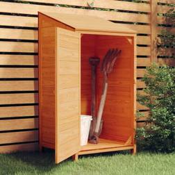 vidaXL Capanno Da Giardino Marrone 55x52x112 cm Legno Massello di Abete (Superficie edificio )