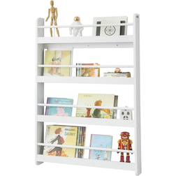 SoBuy Wall Mounted 4 Tiers Children Bookcase